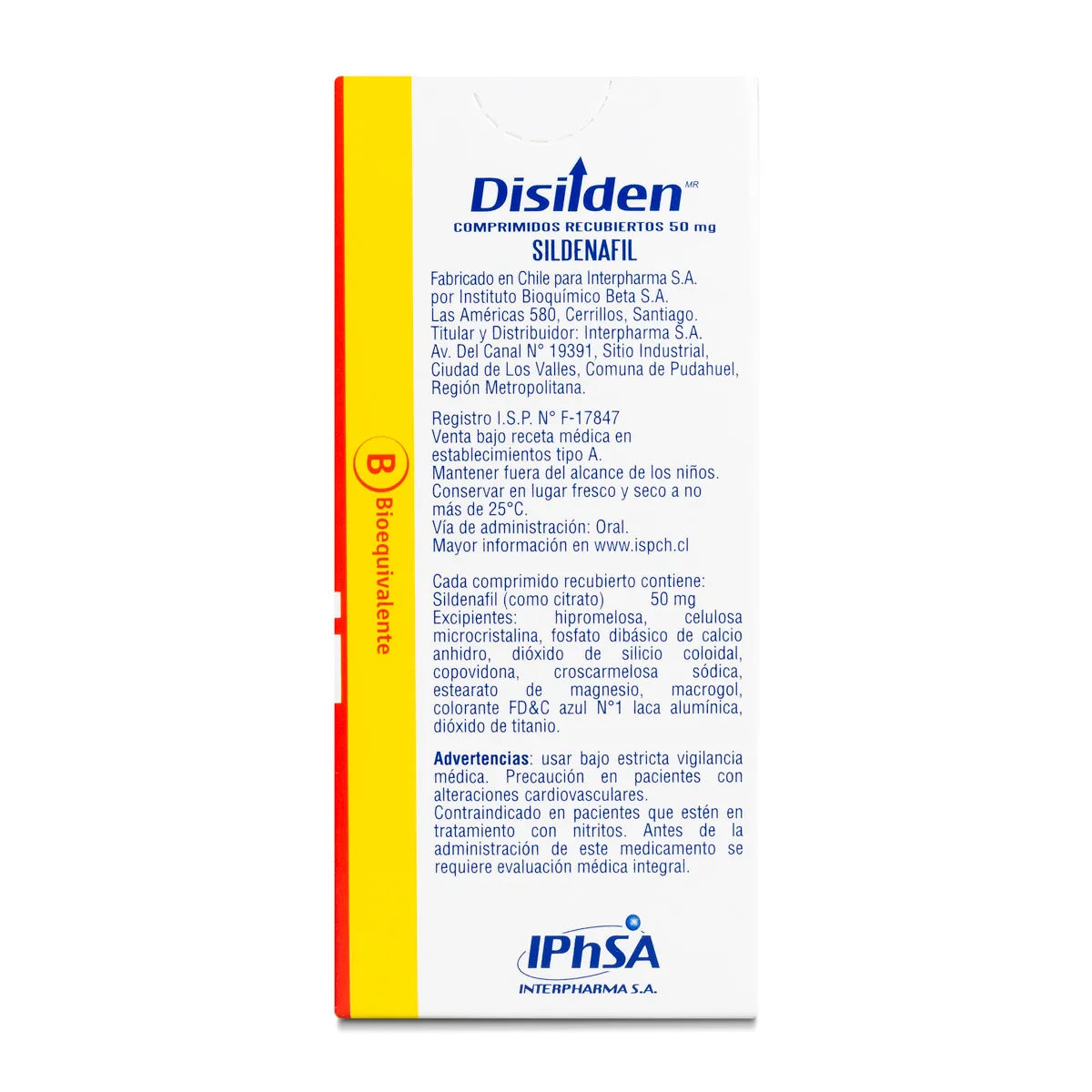 Disilden Sildenafil 50 MG x 10 Comprimidos Recubiertos