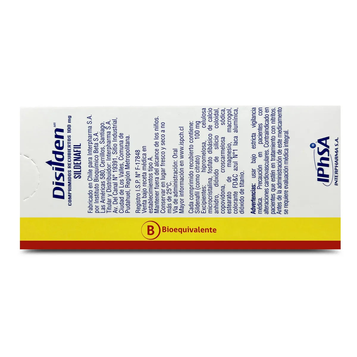 Disilden Sildenafil 100 MG x 5 Comprimidos