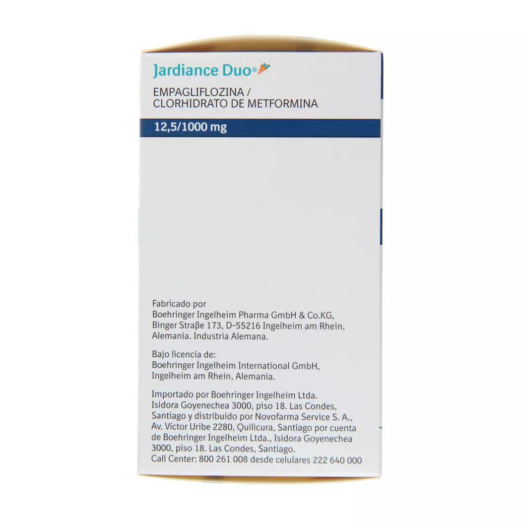Jardiance Duo Empagliflozina 12.5 MG / Metformina 1000 MG x 60 Comprimidos