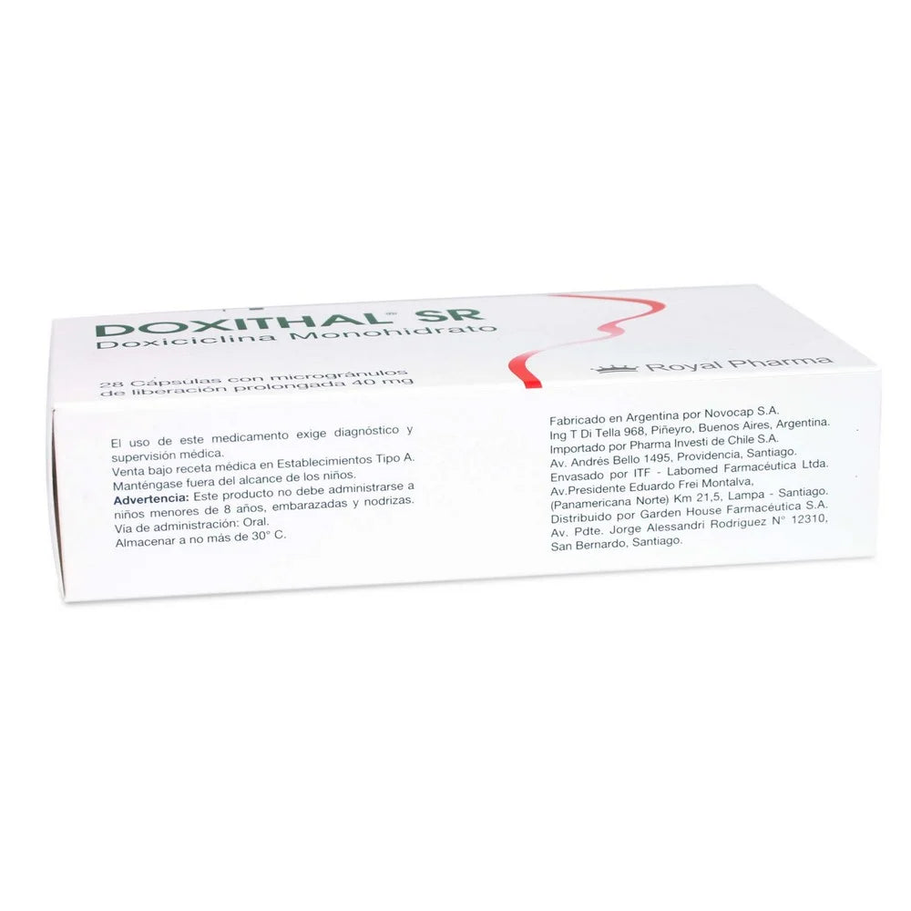 Doxithal SR Doxiciclina 40 mg 28 Cápsulas