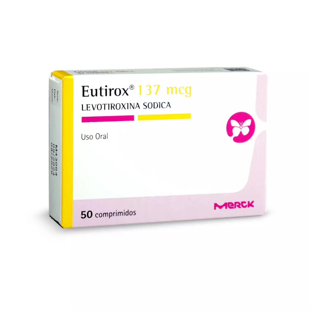 Eutirox Levotiroxina Sódica 137 MCG x 50 Comprimidos