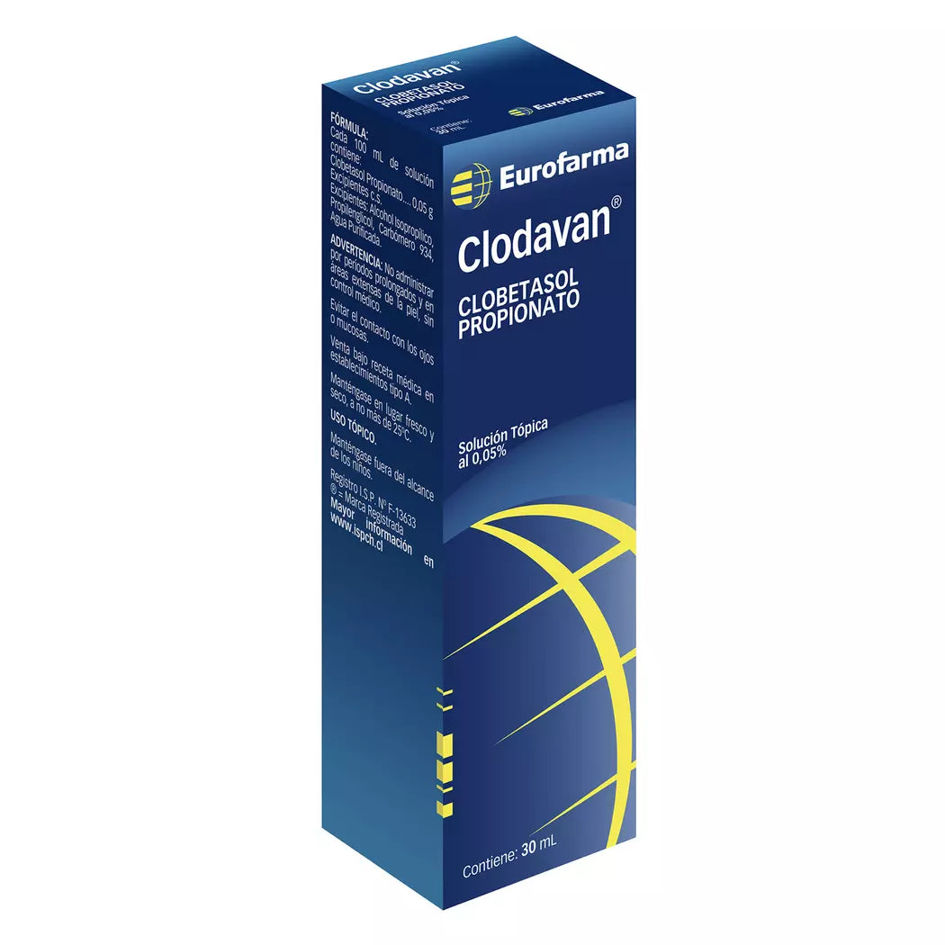 Clodavan Clobetasol Solución Tópica 0.05% 30 ML