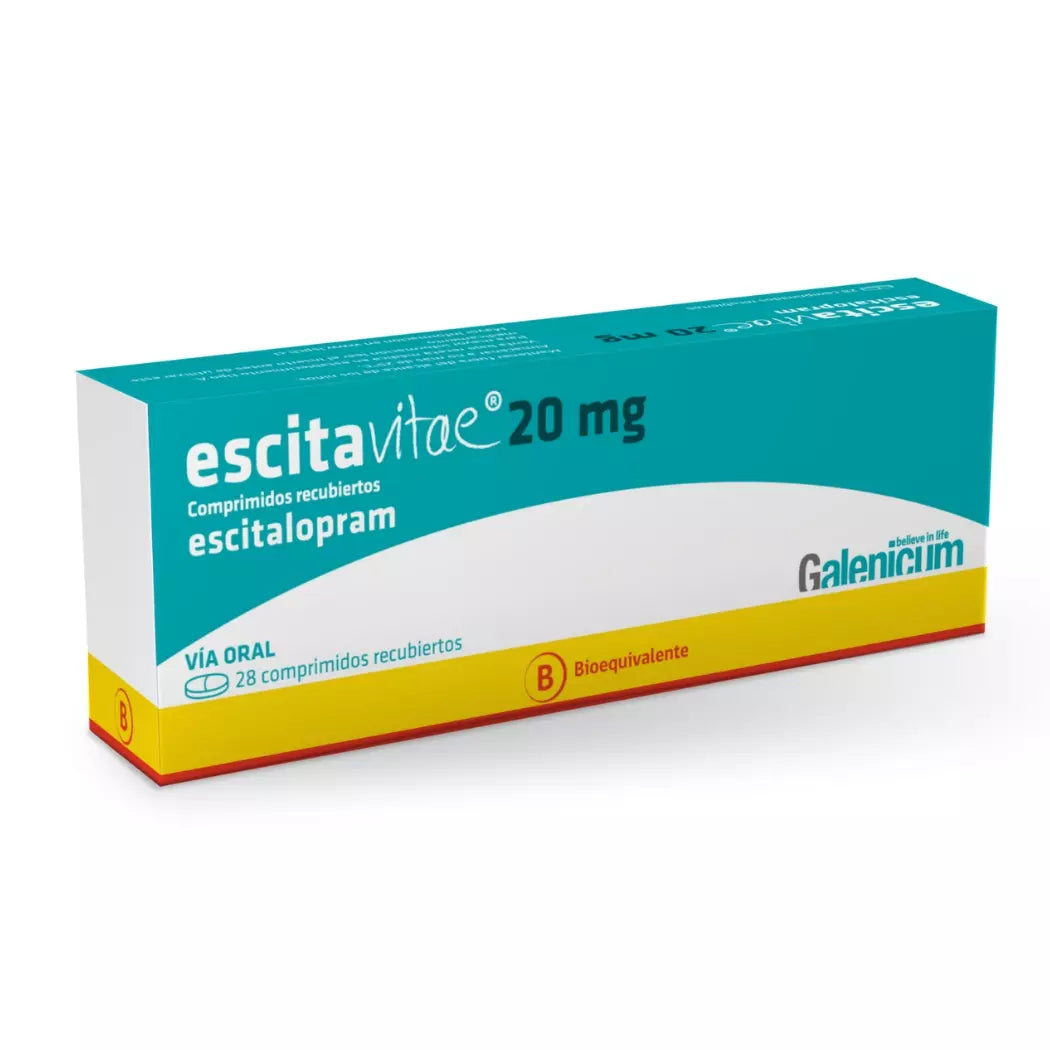 Escitavitae Escitalopram 20 MG x 28 Comprimidos Recubiertos