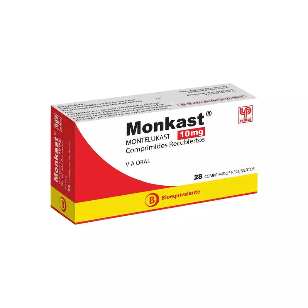 Monkast 10 MG Montelukast x 28 Comprimidos Recubiertos