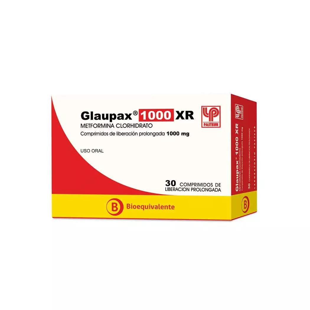 Glaupax 1000 XR Metformina 1000 MG x 30 Comprimidos