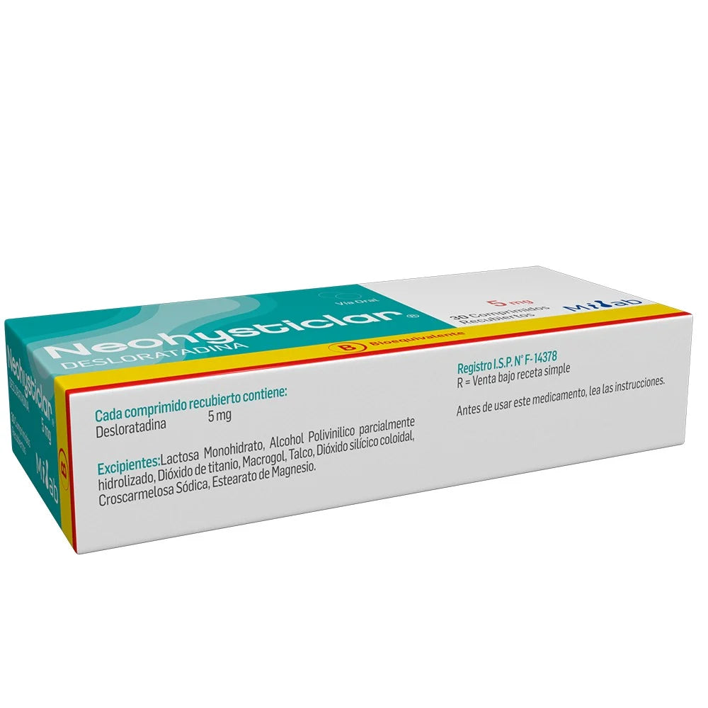 Neohysticlar Desloratadina 5 MG x 30 Comprimidos Recubiertos