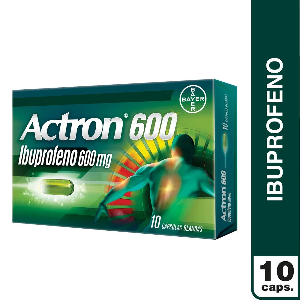 Actron Ibuprofeno 600 MG x 10 Cápsulas