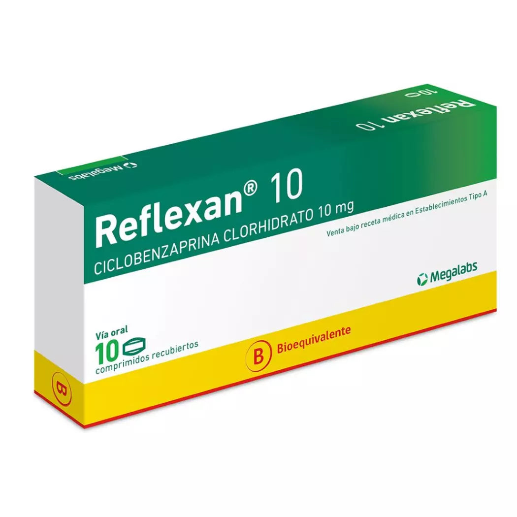 Reflexan 10 Ciclobenzaprina 10 MG x 10 Comprimidos