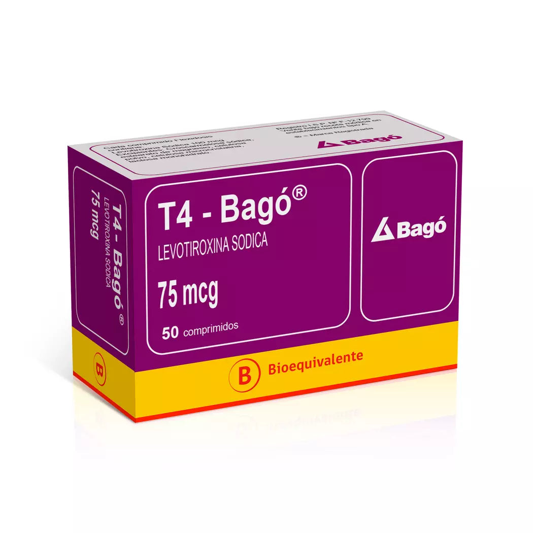 T4 Levotiroxina 75 MCG x 50 Comprimidos