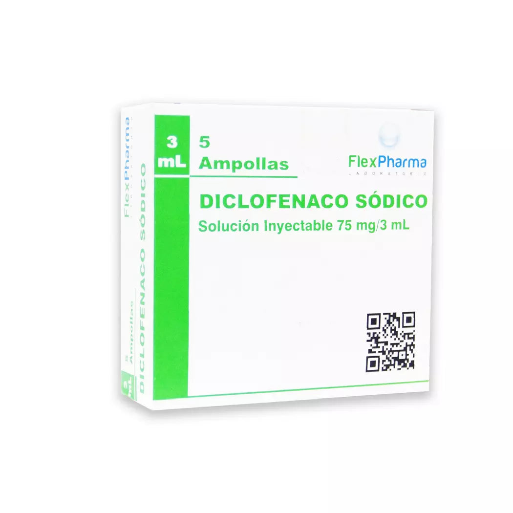 Diclofenaco Sódico 75 MG/3 ML 5 Ampollas