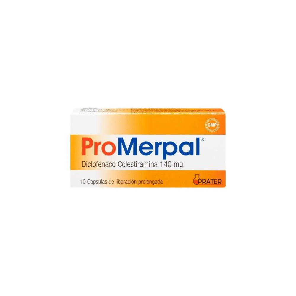 Promerpal Diclofenaco Colestiramina 140 MG x 10 Cápsulas