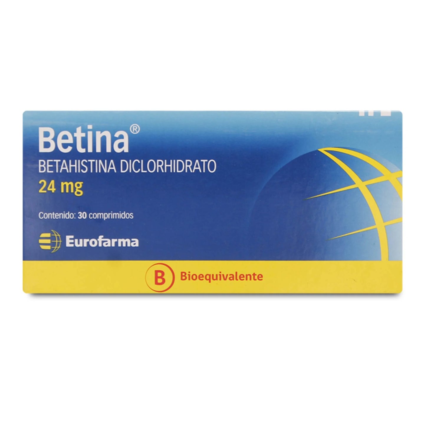 Betina Betahistina Diclorhidrato 24 MG x 30 Comprimidos
