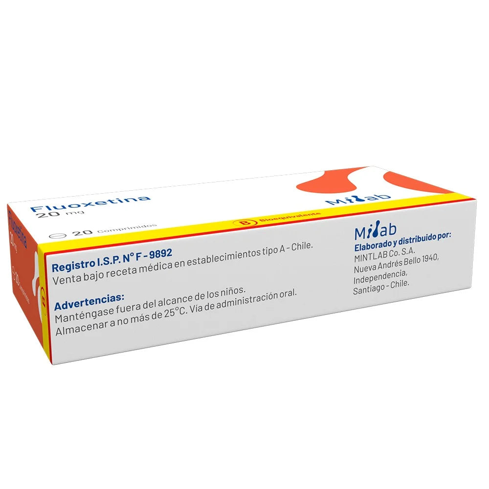 Fluoxetina 20 MG x 20 Comprimidos Milab