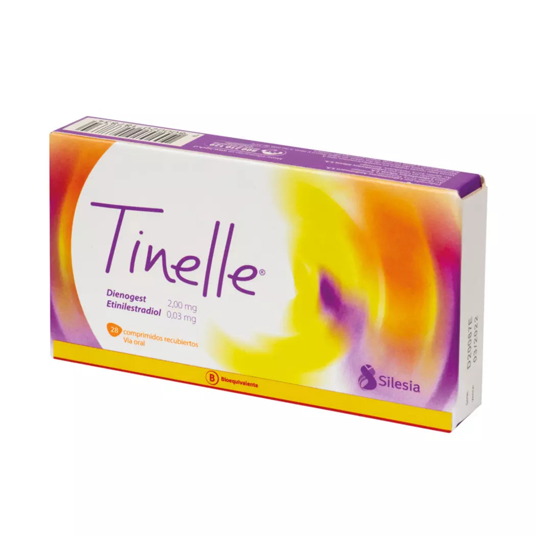Tinelle Dienogest 2 MG / Etinilestradiol 0.03 x 28 Comprimidos Recubiertos