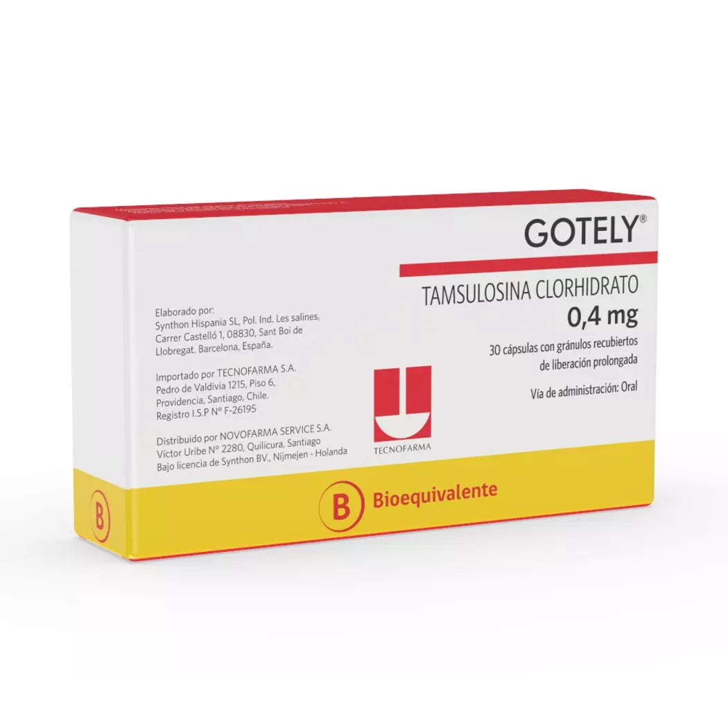 Gotely Tamsulosina 0.4 MG 30 Cápsulas