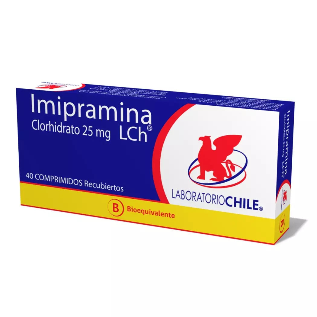 Imipramina Clorhidrato 25 MG x 40 Comprimidos Laboratorio de Chile