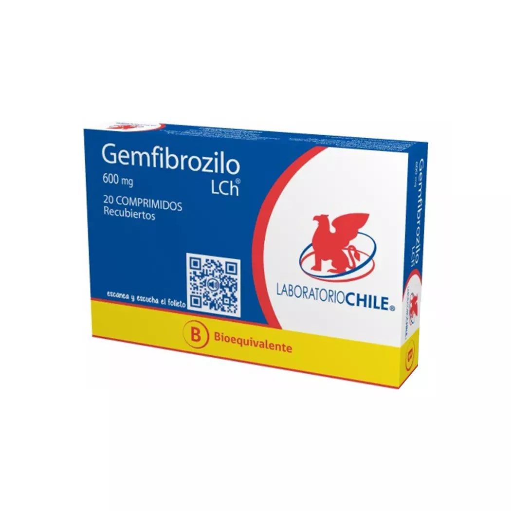 Gemfibrozilo 600 MG x 30 Comprimidos Laboratorio de Chile