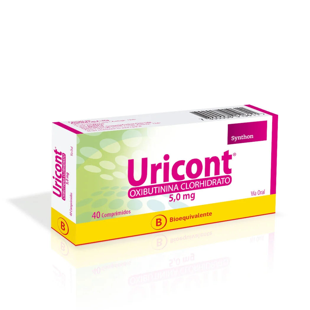 Uricont Oxibutinina Clorhidrato 5 MG 40 Comprimidos