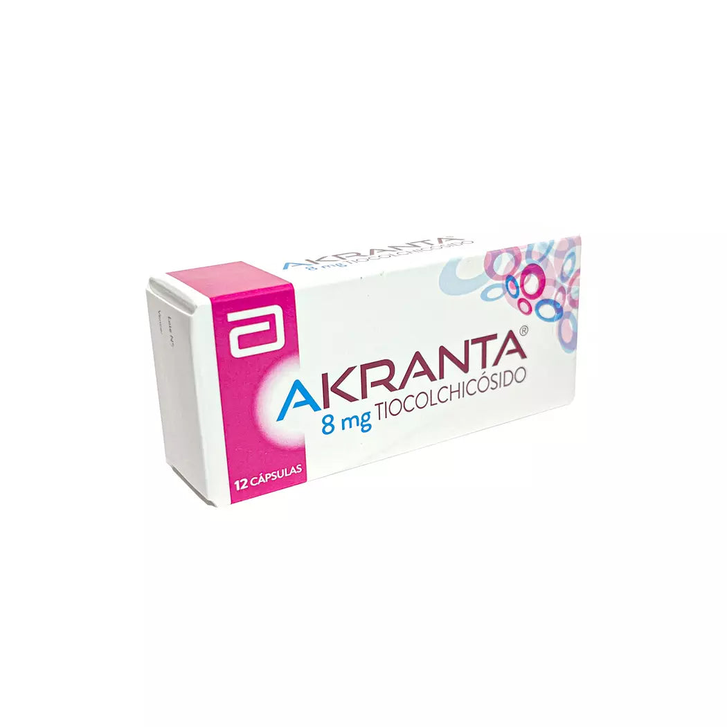 Akranta Tiocolchicósido 8 MG x 12 Cápsulas
