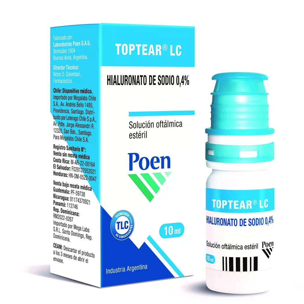Toptear Hialuronato Na 0.4% x 10 ML LC