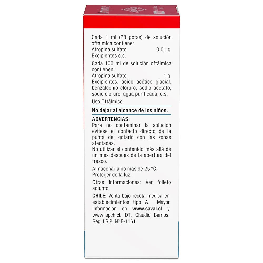 Atropina 1% Solución Oftálmica x 10 ML Saval