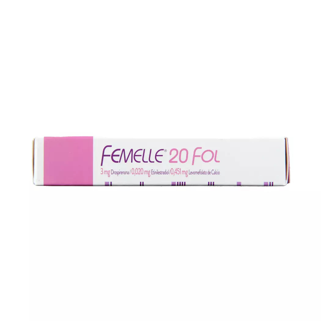 Femelle 20 Fol Drospirenona / Etinilestradiol / Levomefolato Calcio 28 Comprimidos