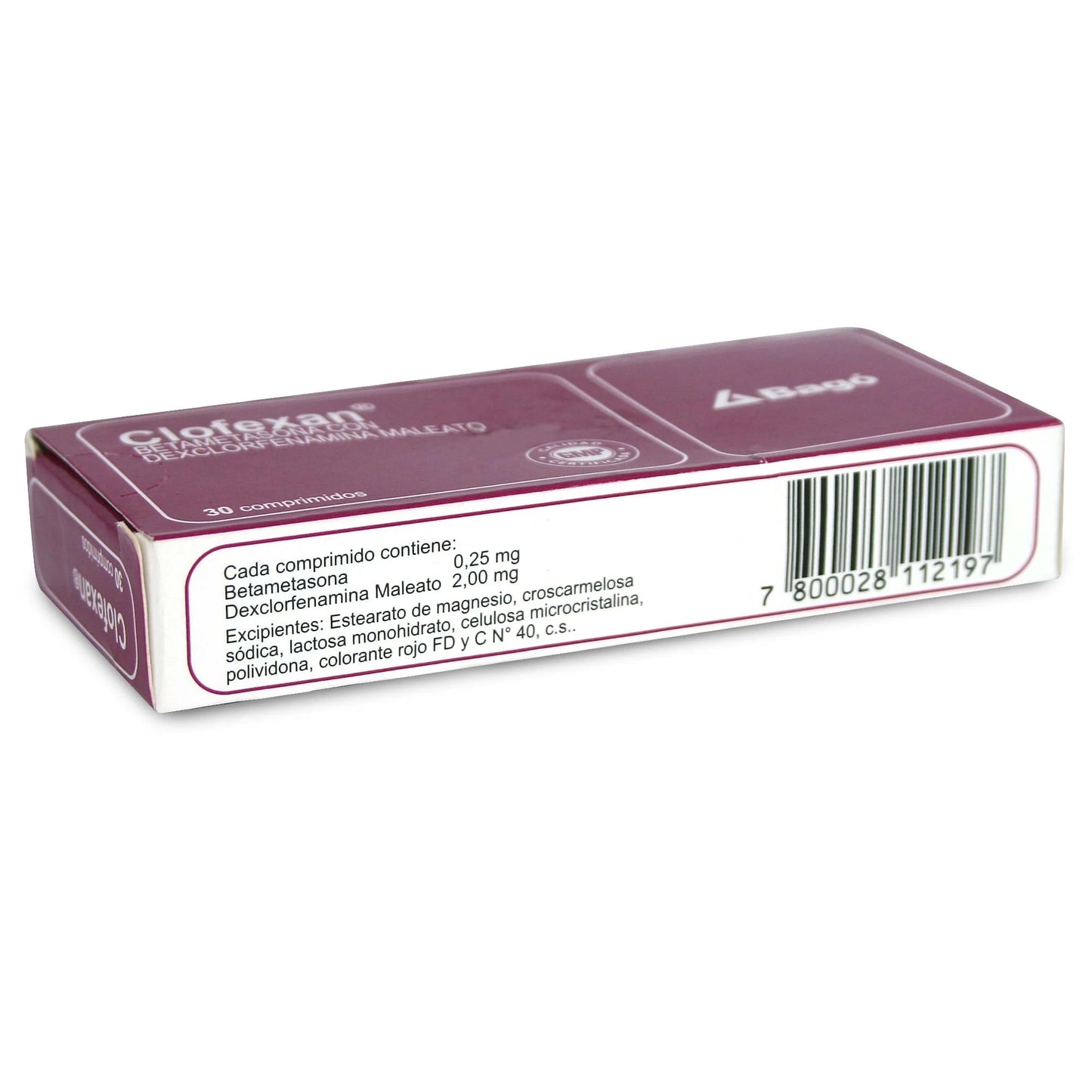 Clofexan Betametasona Dexclorfeniramina x 30 Comprimidos