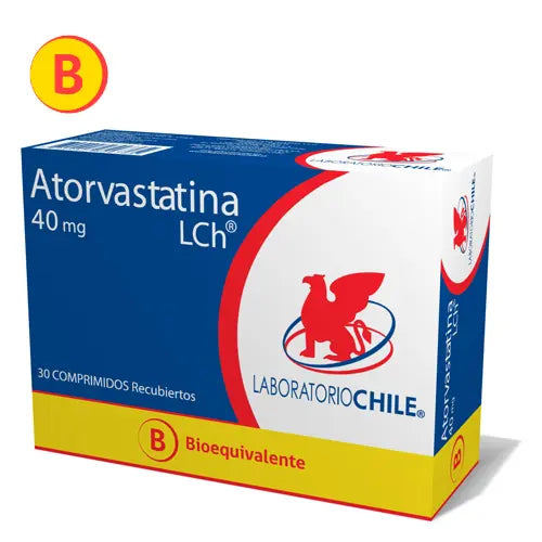 Atorvastatina 40 MG x 30 Comprimidos Chile