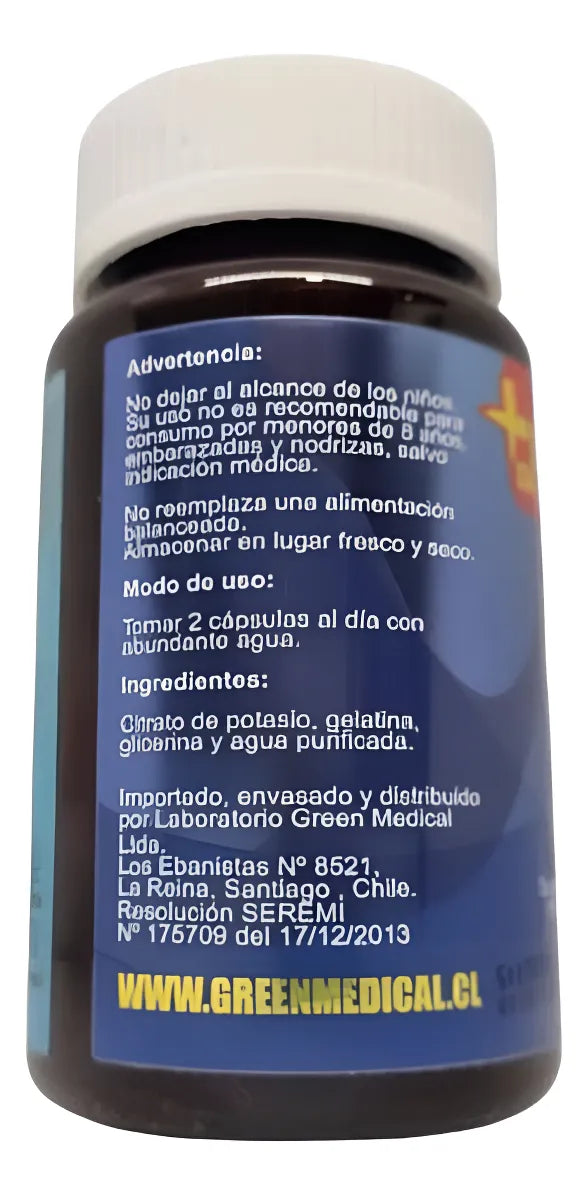 Citrato de Potasio 500 MG x 120 Cápsulas