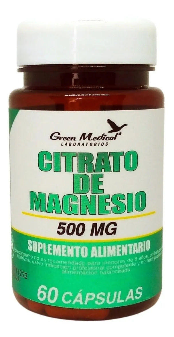 Citrato de Magnesio 500 MG Cápsulas x 60 Cápsulas