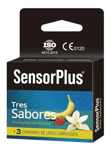 Sensor Plus tres sabores preservativos