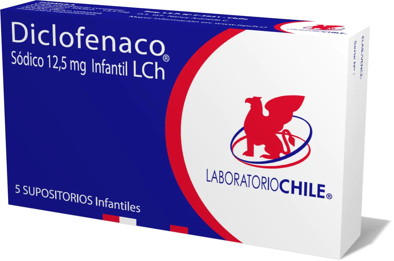 Diclofenaco Sódico Infantil 12.5 MG Supositorio x 5 Unidades LCH