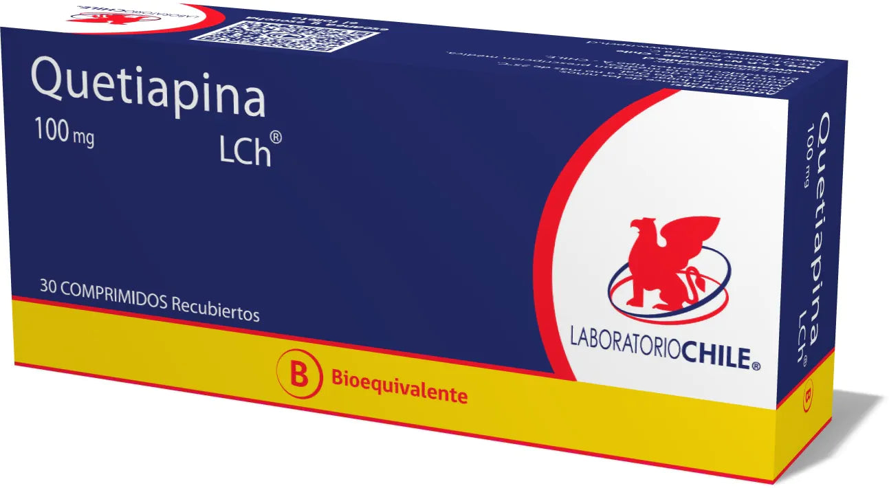 Quetiapina 100 MG x 30 Comprimidos Laboratorio de Chile