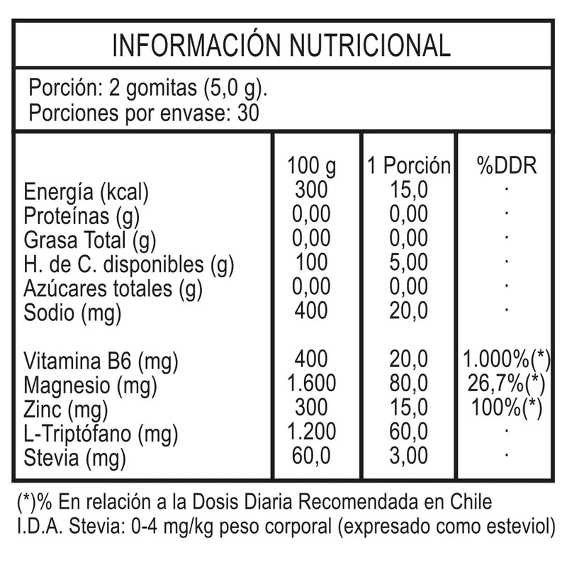 Triptófano Gummies x 60 Cápsulas