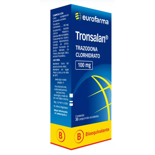 Tronsalan Trazodona 100 MG x 30 Comprimidos