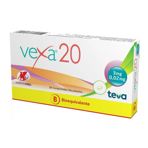 Vexa 20 Drospirenona 3.00 MG / Etinilestradiol 0.02 MG 28 Comprimidos