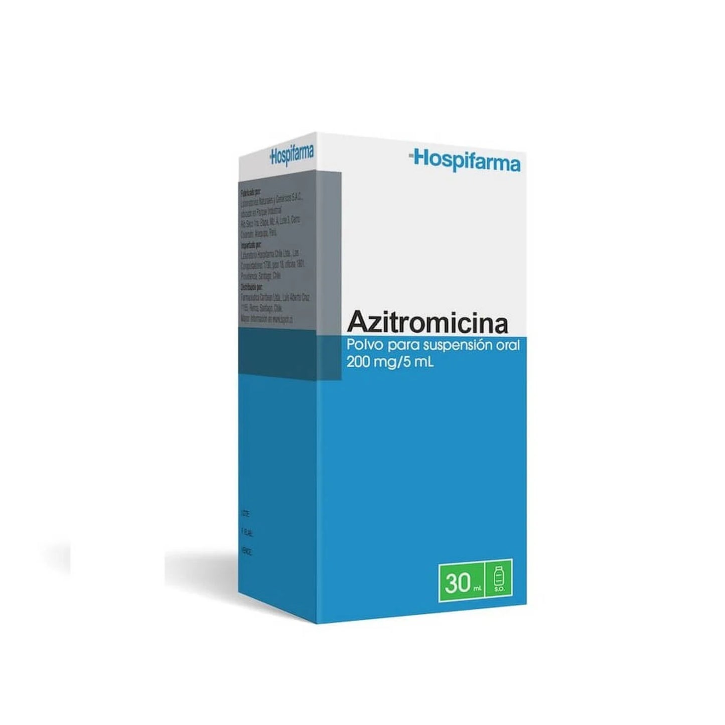 Azitromicina 200 MG / 5 ML Suspensión Oral 30 ML