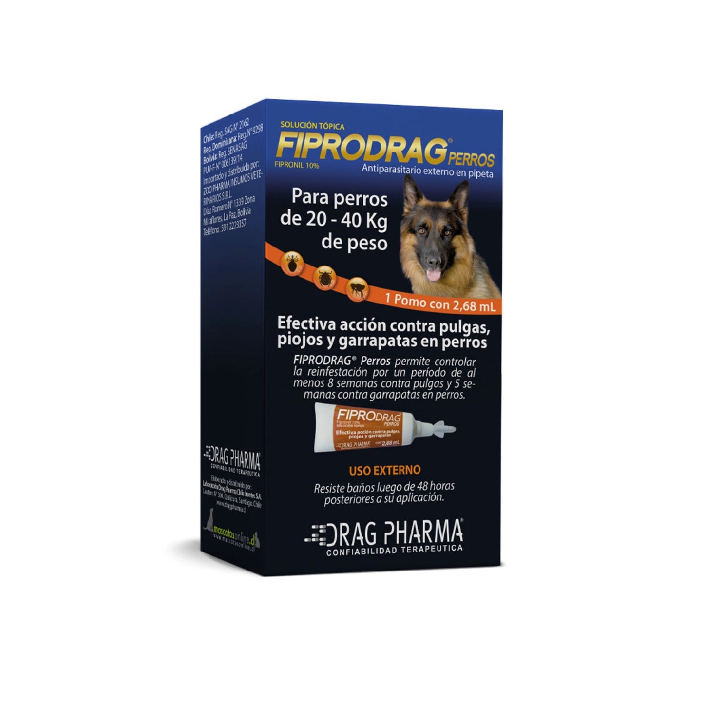 Fiprodrag pipeta Perros de 20-40 Kg