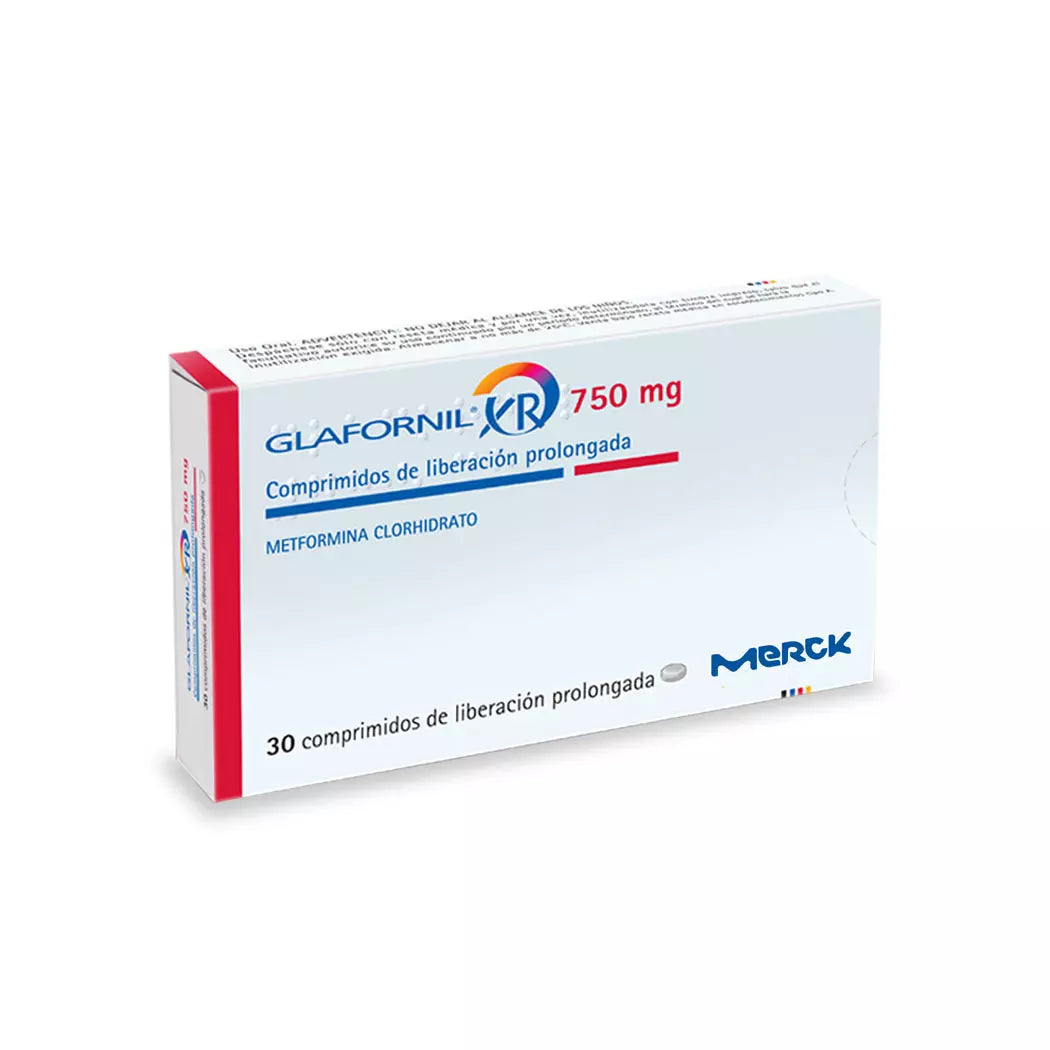 Glafornil XR Metformina Clorhidrato 750 MG x 30 Comprimidos
