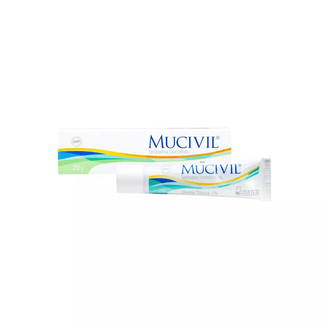 Mucivil Terbinafina Clorhidrato Crema Tópica 1% 20 G