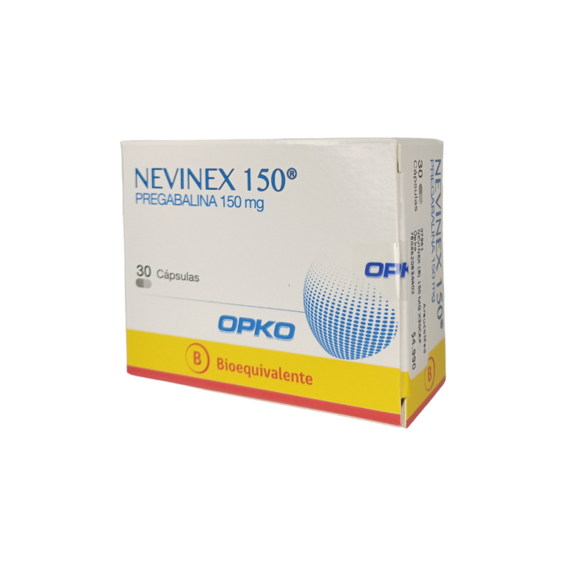 Nevinex Pregabalina 150 MG x 30 Cápsulas