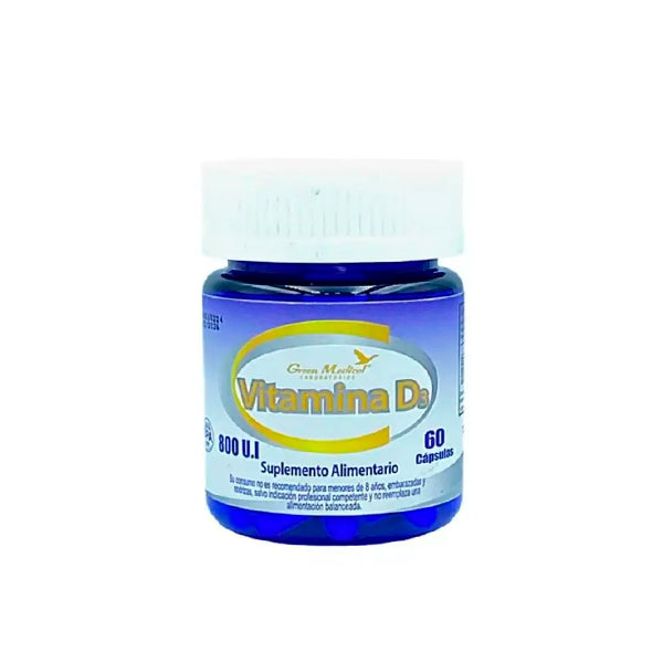 Vitamina D3 800 UI x 60 Cápsulas Green