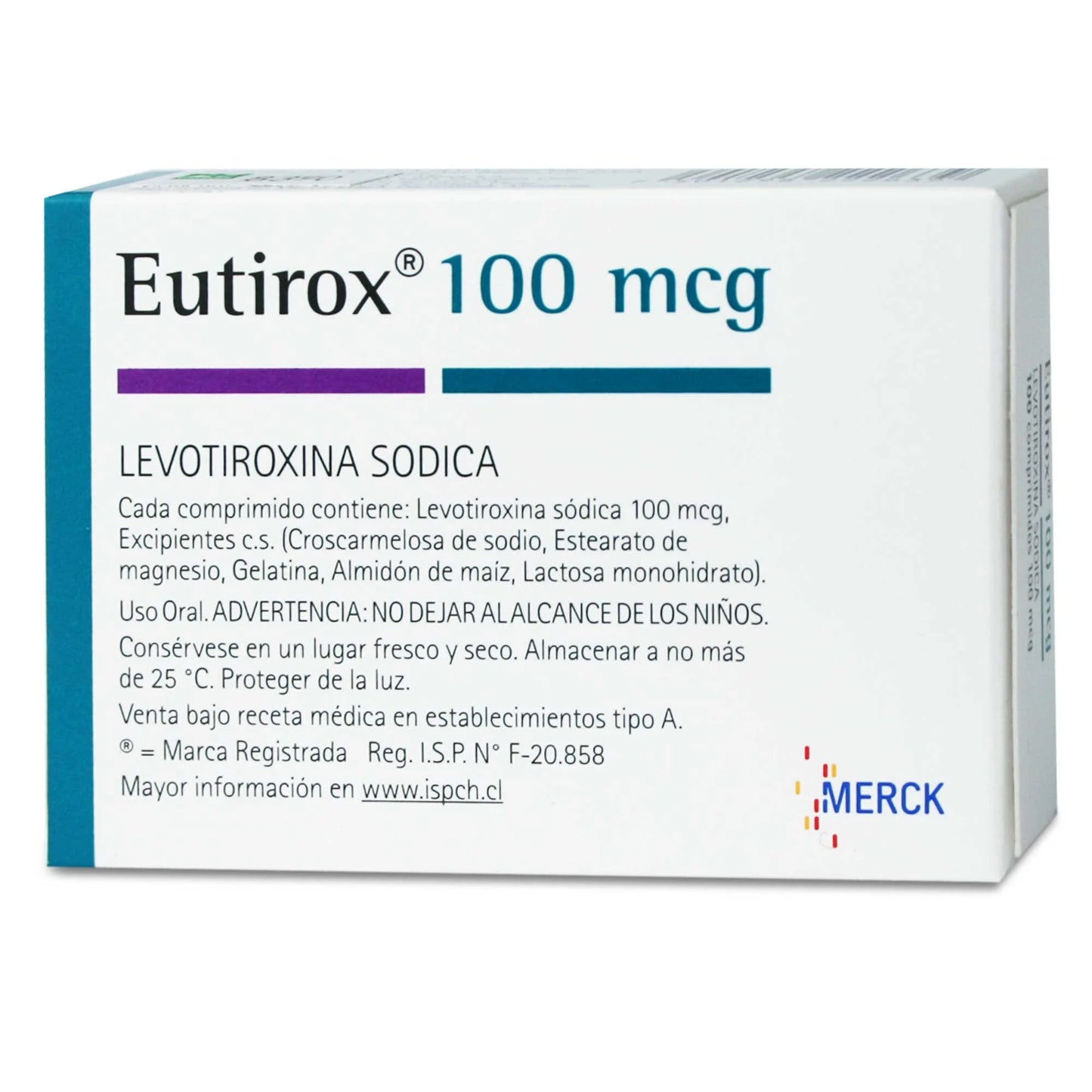 Eutirox Levotiroxina Sódica 100 MCG x 100 Comprimidos