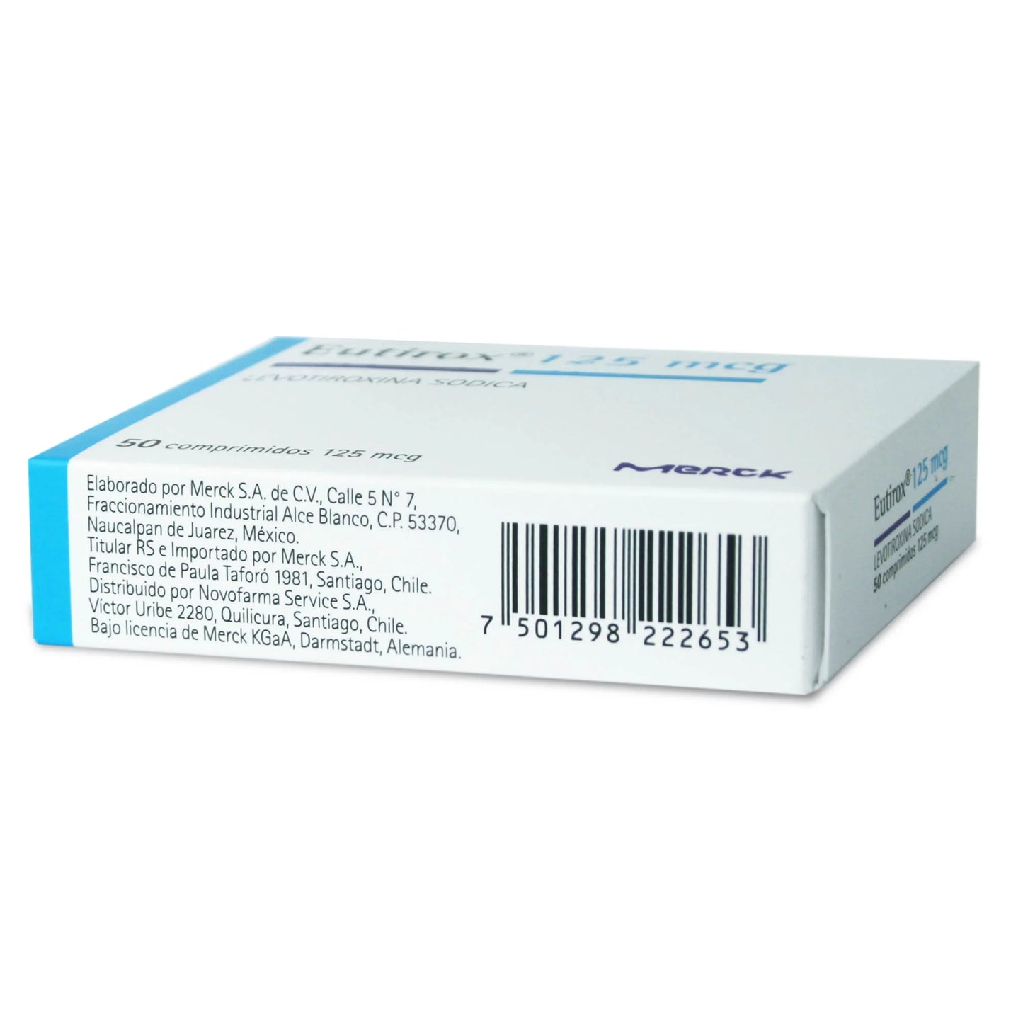 Eutirox Levotiroxina Sódica 125 MCG x 50 Comprimidos