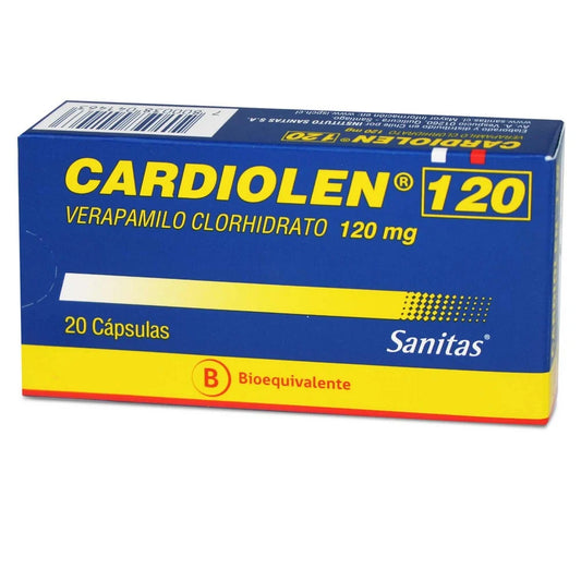 Cardiolen Verapamilo Clorhidrato 120 MG x 20 Cápsulas