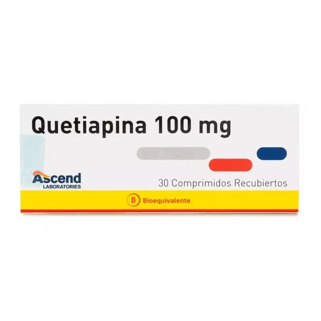 Quetiapina 100 MG x 30 Comprimidos Ascend