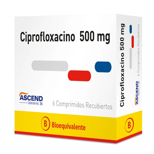 Ciprofloxacino 500 MG x 6 Comprimidos Ascend