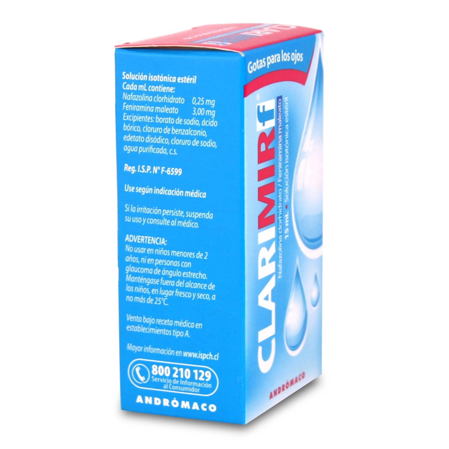Clarimir F Nafazolina 0.25 / Feniramina 3 MG 15 ML