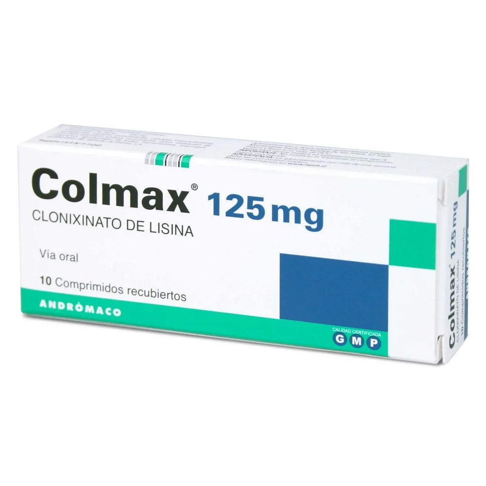 Colmax Clonixinato De Lisina 125 MG x 10 Comprimidos