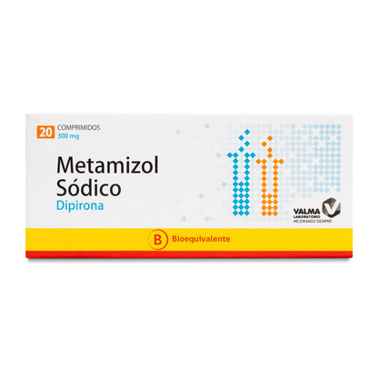 Dipirona Metamizol Sódico 300 MG x 20 Comprimidos